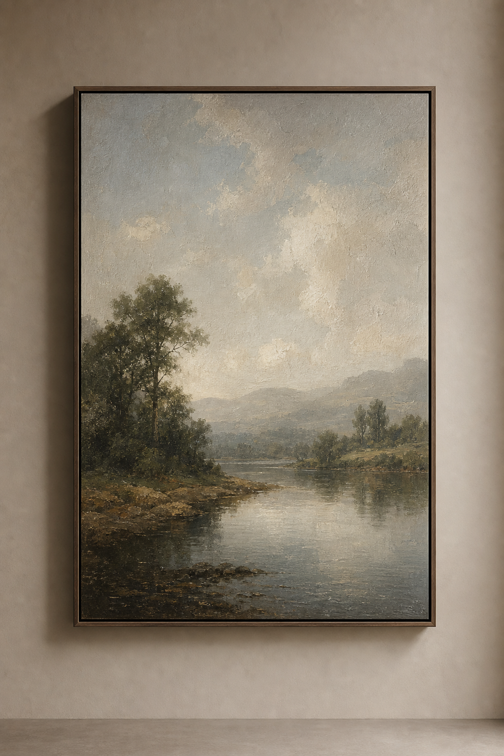 Blue horizon oil painting preview