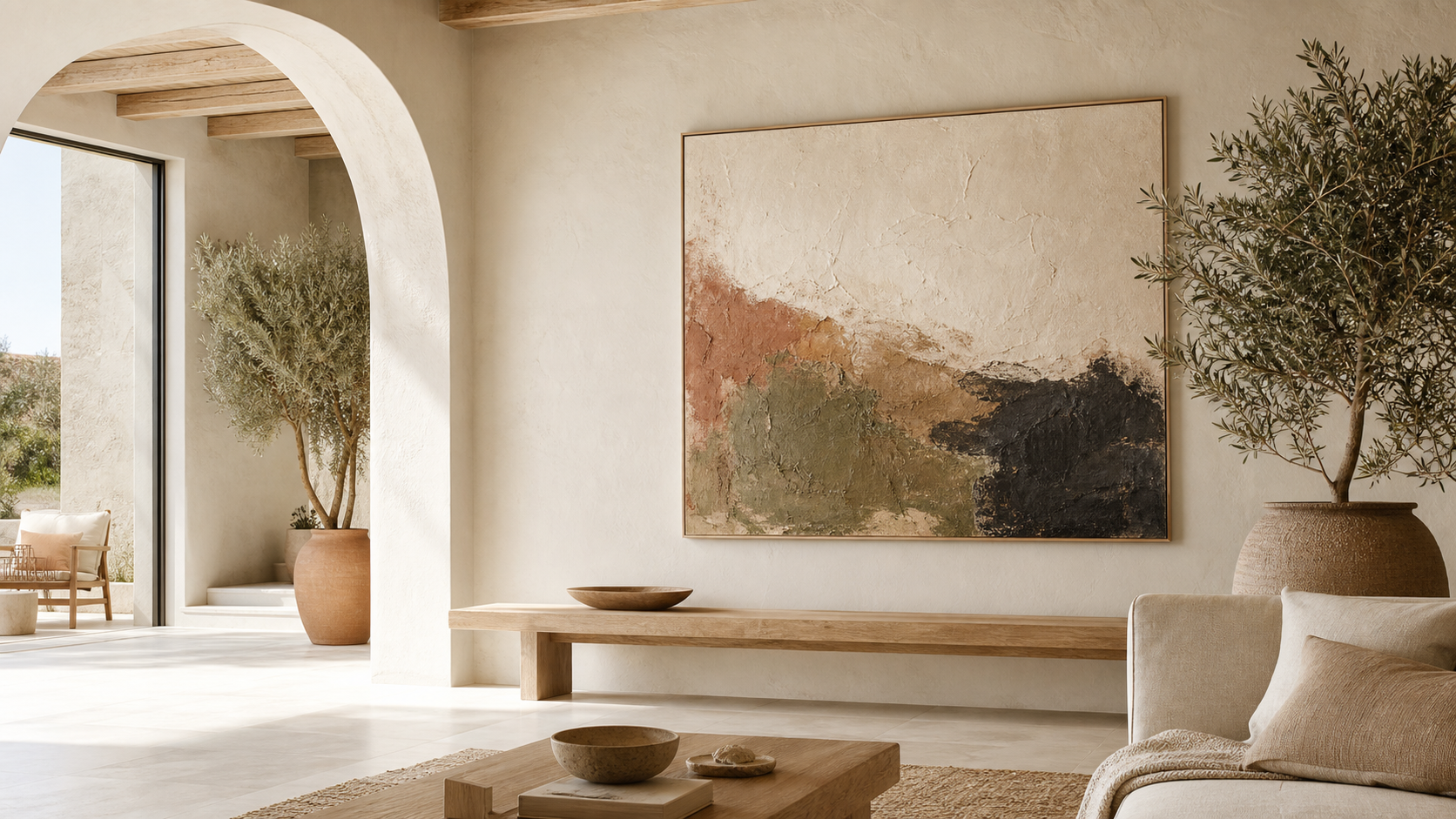 Boutique homestay and resort artwork solution in warm private hospitality space